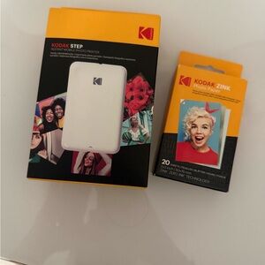 Kodak Yellow and Black Instant Mobile Photo Printer with ZINK Photo Paper